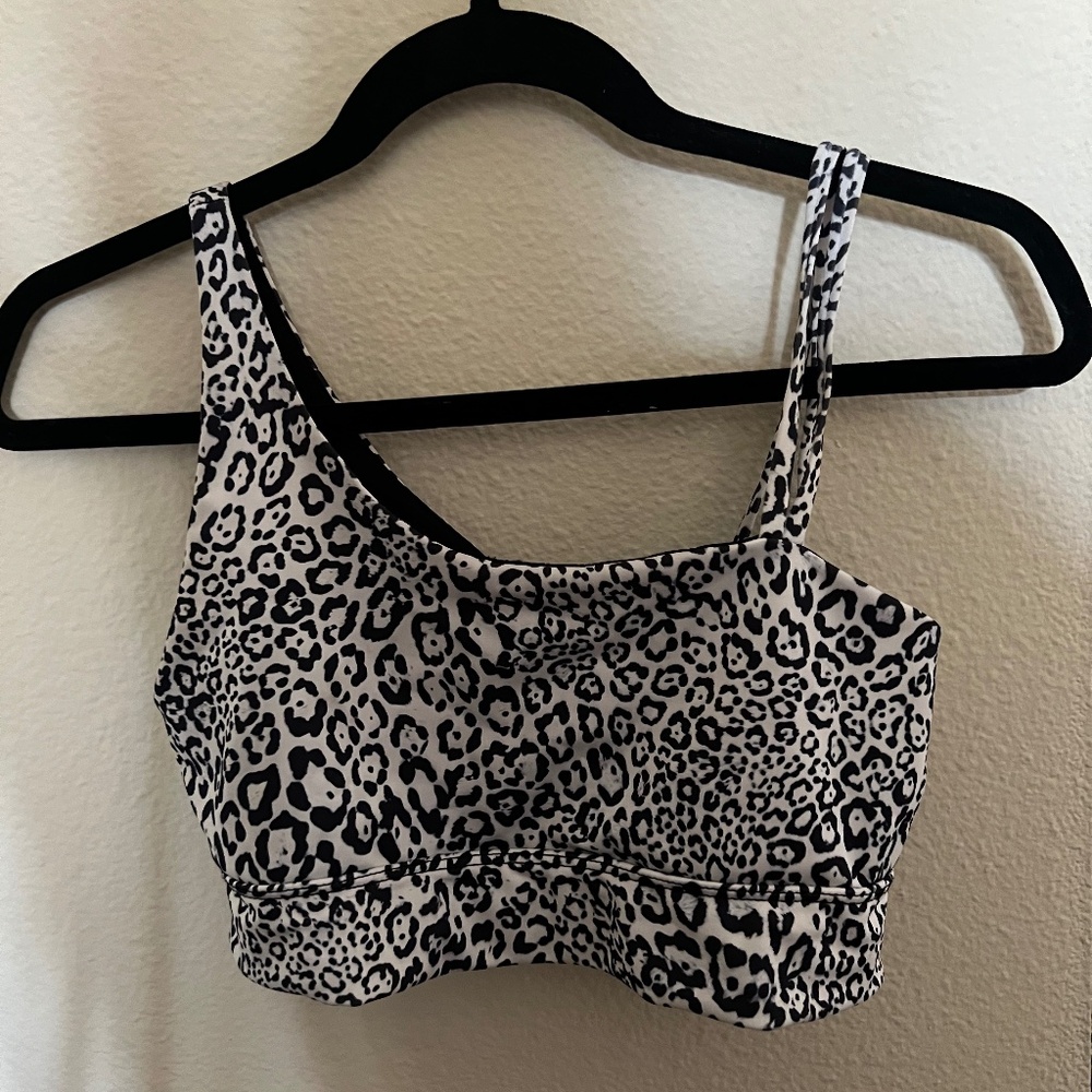 Onzie Leopard Chic One-Shoulder Bra M/L